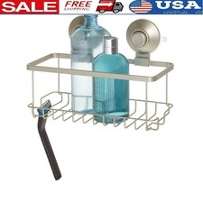 Metal Shower Caddy Suction Shelf Organizer Rust Resistant Bath Storage Basket US