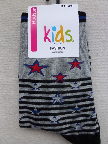 Hudson Stunning Stars Star Stripes Kids Socks (5.00) 79% Co Size - Picture 4 of 6