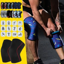 Women Men Teens 7mm Neoprene Sports Kneepads Compression Weightlifting