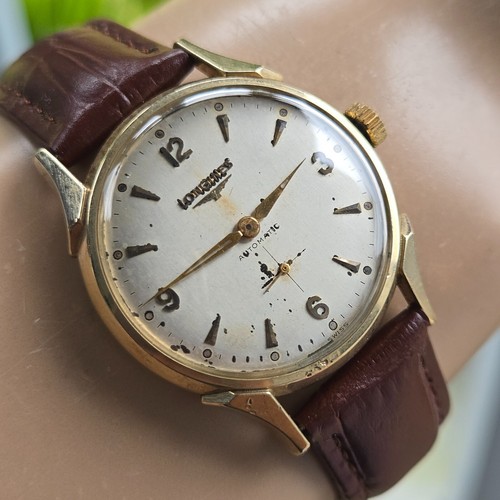 Reloj Longines Automático Hombre Vintage 19A 17Jewels Oro 10K Relleno 1954 - Imagen 10 de 18