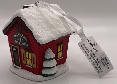 Hallmark Christmas Tree Ornament Cold Outside Cozy Inside Cabin New
