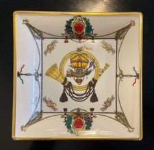 Gucci Servizi Postali VintageSquare Porcelain Ashtray Dish MCM 7.4?.  7.4?