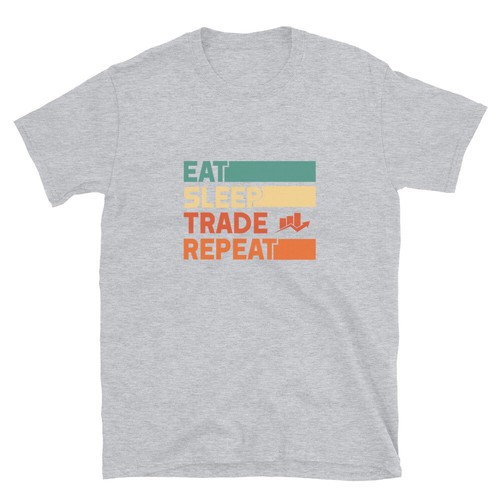 Camiseta retro Eat Sleep Trade Repeat Trader Gift Tee - Imagen 11 de 12