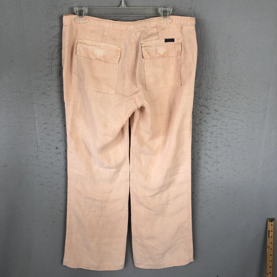 Pantalones Sanctuary For Anthropologie para mujer pequeños naranja pálido lino Lagenlook playa Foto 2 de 4