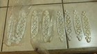 Vintage White 5" Long Distressed Cabinet Handle BASE - National Lock -  LOT of 6