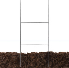 Heavy Duty Metal Yard Sign Stakes - 50 Pack, 10x24 Inch H Frame, 9Ga Wire