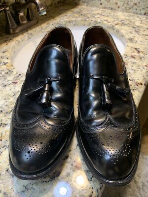 Allen Edmonds  Berwick Loafer Dress Shoes Black Leather Brogue 11.5B EUC (60top)