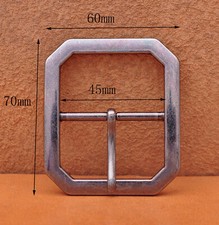 Mens Rectangle Heavy Duty Strong Retro Center Bar Pin Belt Buckle Fit 45mm Strap