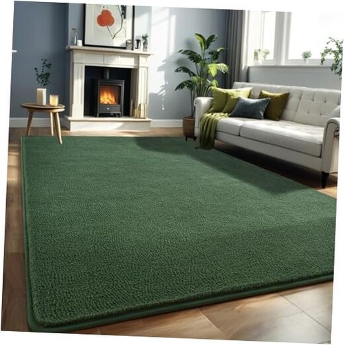 Large Modern Area Rugs for Bedroom Living Room, 5x7 Feet 5 ft x 7 ft Deep Green