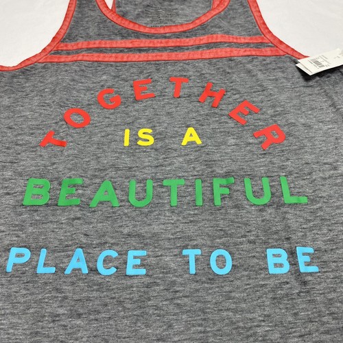 ZOE + LIV “Together Is a Beautiful Place To Be” Tank Top Size Large NEW! - Picture 5 of 8