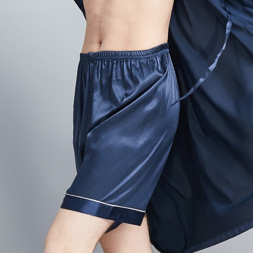 Mens Sleepwears Satin Pyjamas Hot Shorts Underwear Nightwear Loose Boxers Casual - Picture 3 of 4
