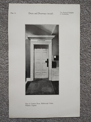 Gemeinschaftsraum, Marlborough College, Wiltshire - antiker Druck - 1907