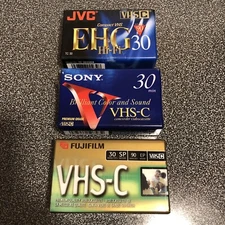 NEW Lot Of 3 VHS-C Tapes Sealed Fuji Film Sony JVC