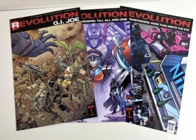 REVOLUTION #1 (GI JOE~TRANSFORMERS TIL ALL ARE ONE~MORE THAN MEETS EYE  3 Comics