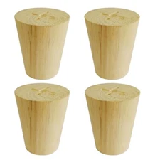 50x35x60mm Wooden Furniture legs Cone Shaped Wooden Feets for Cabinets Sofa T...