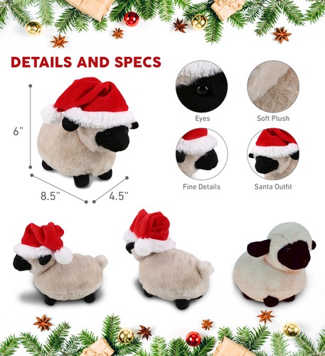 PLÜSCH WEIHNACHTSMANN - SUPERWEICHER PLÜSCH - WALLISER SCHWARZNASENSCHAF - Bild 2 von 6