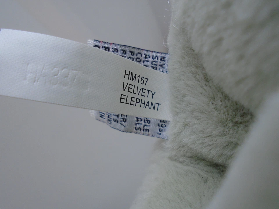 GANZ Webkinz SOFT VELVETY ELEPHANT HM167 Plush Stuffed Gray Animal Toy - Image 4 of 4