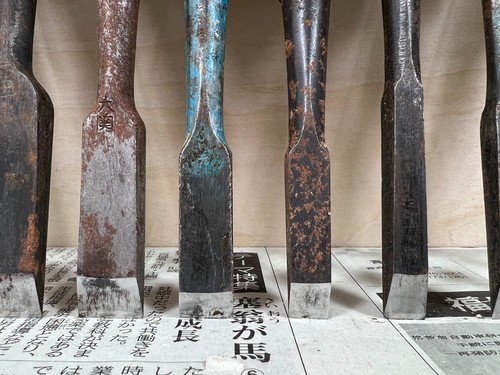 Vintage Japanese Chisel 10set Nomi /Hand Plane Saw Iron Hammer Hand Tool/d62 - Picture 7 of 23
