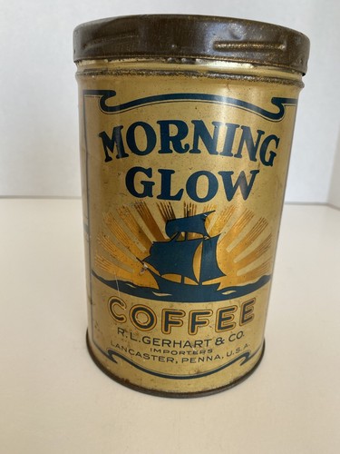 Vintage Morning Glow Kaffeedose 1 Pfund, R. L. Gerhart & Co., Lancaster, PA