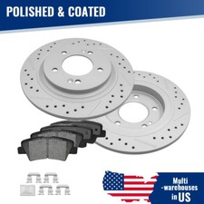 Rear Brake Rotors Pads For Hyundai Sonata Kia Optima w/ Electric Parking Brake