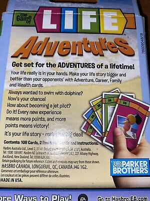 Hasbro Life game of Adventures Card Game Instructions