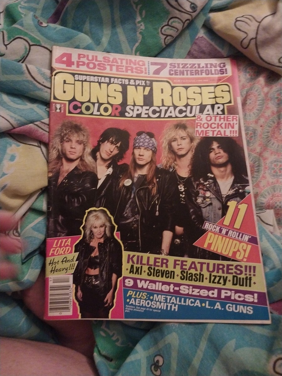 Vintage Guns N Roses Color Spectacular Magazine 80s Poster