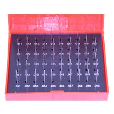 NEW 50 PC. M0 .011-.060" PLUG PIN GAGE SET MINUS (-) STEEL .0002" TOLERANCE