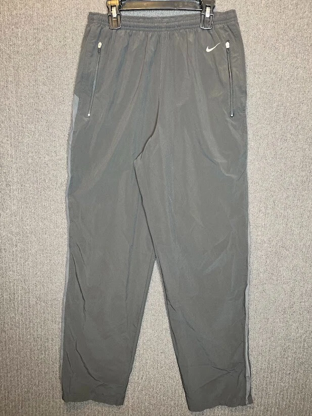 Nike Sweatpants Men's Large Black Slate Gray Athletic Soft Shell Run Sport