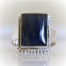 AZURITE NATURAL GEMSTONE RING 925 STERLING SILVER HANDMADE JEWELRY RING 3 TO 12