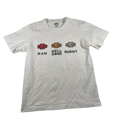 Uniqlo UT Capcom T Shirt S Monster Hunter Graphic Raw Well Done Burnt Video Game