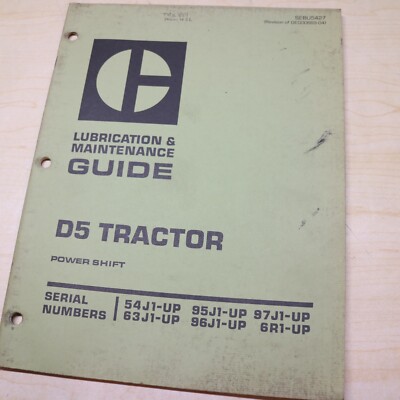 CAT CATERPILLAR D5 Crawler Tractor Owner Maintenance Lubrication Manual book oem