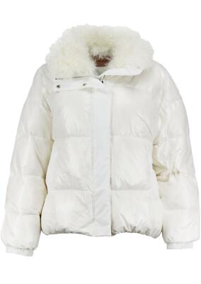 YVES SALOMON DAUNENJACKE MIT LAMMFELLBESATZ FR 40 UK 12