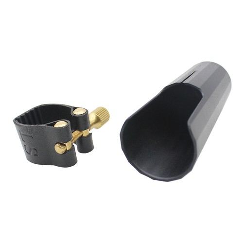 Tenor Sax Bakelite Mouthpiece Leather Ligature Fastener with Plastic Cap S1V3 - Bild 2 von 12