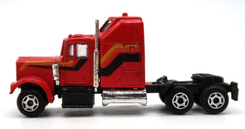 Camión de transporte Zee Toys Hong Kong California semi 3” años 80 capucha larga Peterbilt de colección - Imagen 2 de 8