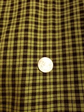 Green Black Plaid Woven Cotton Fabric 54" X 36"