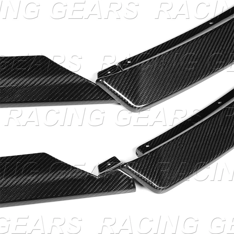 真正的碳纤维前置泵唇分流器 适合 13-16 奥迪 A5 S5 S 线 — 第 3/4 张图片