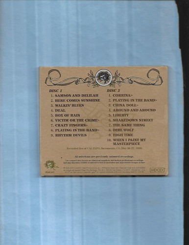 Road Trips Grateful Dead (2) CD Vol. 2 No. 4 HDCD Cal Expo 1993 OL BW - Picture 7 of 9