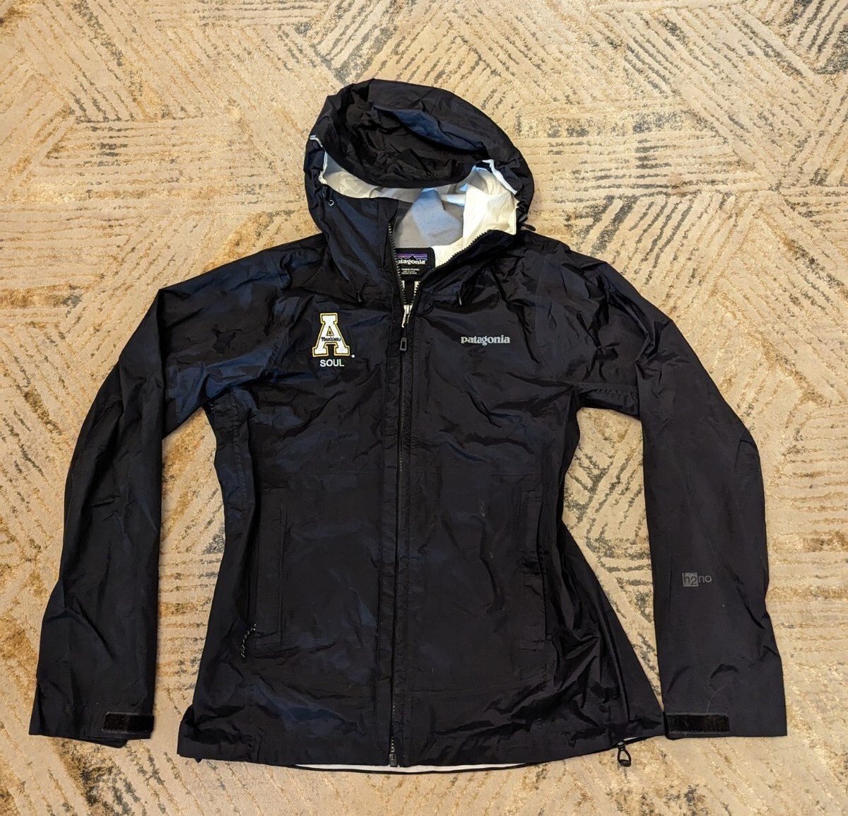Patagonia H2No App State Mountaineers Black Hooded Zip Patagonia H2No App State Mountaineers Black Hooded Zip