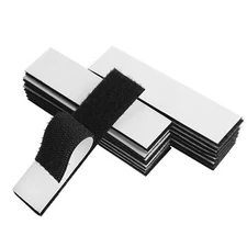 15 Sets 1x4 Inch Hook and Loop Strips with Adhesive for Home Office Use