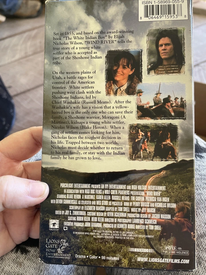 Wind River (VHS 2001) Blake Heron, Shoshone Indian Tribe True Story, Lions Gate  Foto 3 de 4