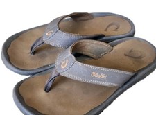 Men s Olukai Ohana Flip Flop Sandals Dark Java Size 9 80 Msrp