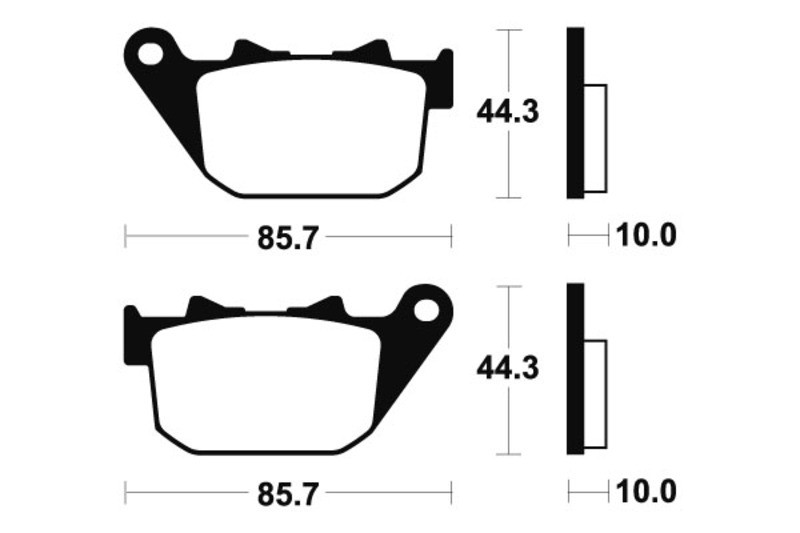 Plaquettes de frein TECNIUM MR308 métal fritté performance pour moto