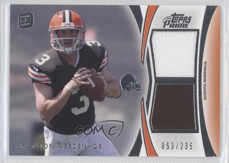 2012 Topps Prime Dual Relics 53/235 Brandon Weeden #DR-BW Rookie RC 1h5