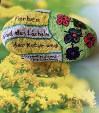 bemalter Stein XL Naturstein Handarbeit Unikat🍀Glücksstein🍀❤️Handschmeichler❤️