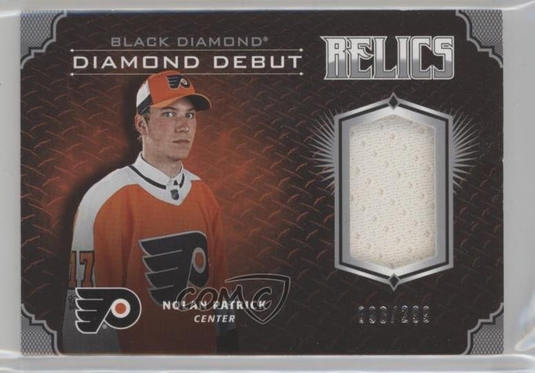 2017 Upper Deck Black Diamond Debut Relics 98/299 Nolan Patrick Rookie RC 1e15