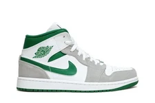 EUC Nike Air Jordan 1 Mid SE in the 'Grey Pine Green'