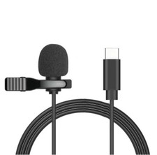 Type C Lavalier Lapel Microphone Mic For iPhone Android Windows Smartphone