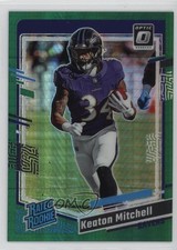 2023 Panini Donruss Optic Rated Rookie Green Hyper Prizm Keaton Mitchell c5r