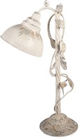 Clayre & Eef 5LMC0051 Tischlampe Beige-Grau 35X19X62Cm Vintage-Look E27