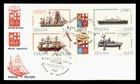 DR WHO 1977 ITALY FDC NAVY SHIP GUTTER BLOCK M72777